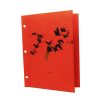 Portamenu en forro quemante – rojo – frente