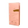Portamenu en forro quemante – rosa – frente