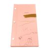 Portamenu en forro quemante – rosa – frente 2
