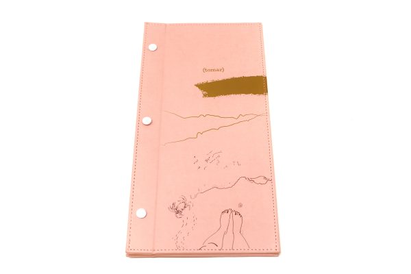 Portamenu en forro quemante – rosa – frente 2