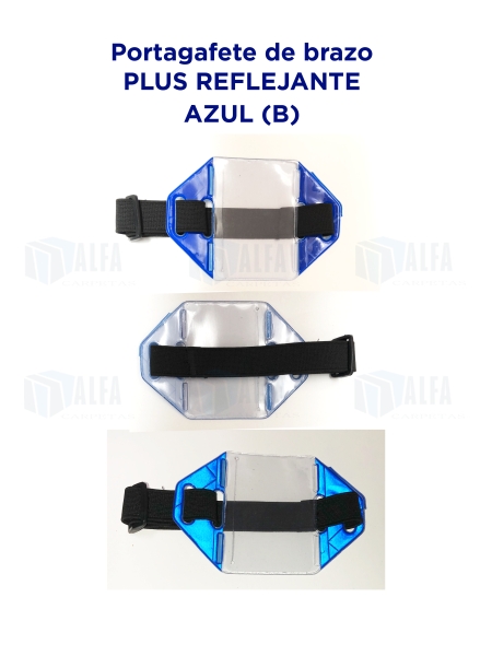 Gafete brazo Plus Reflejante AZUL (B)