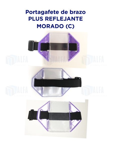 Gafete brazo Plus Reflejante MORADO (C)