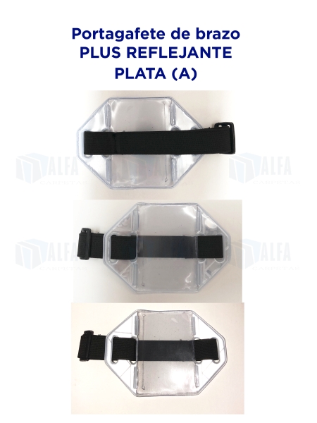 Gafete brazo Plus Reflejante PLATA (A)
