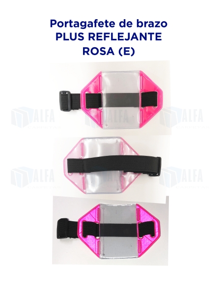 Gafete brazo Plus Reflejante ROSA (E)